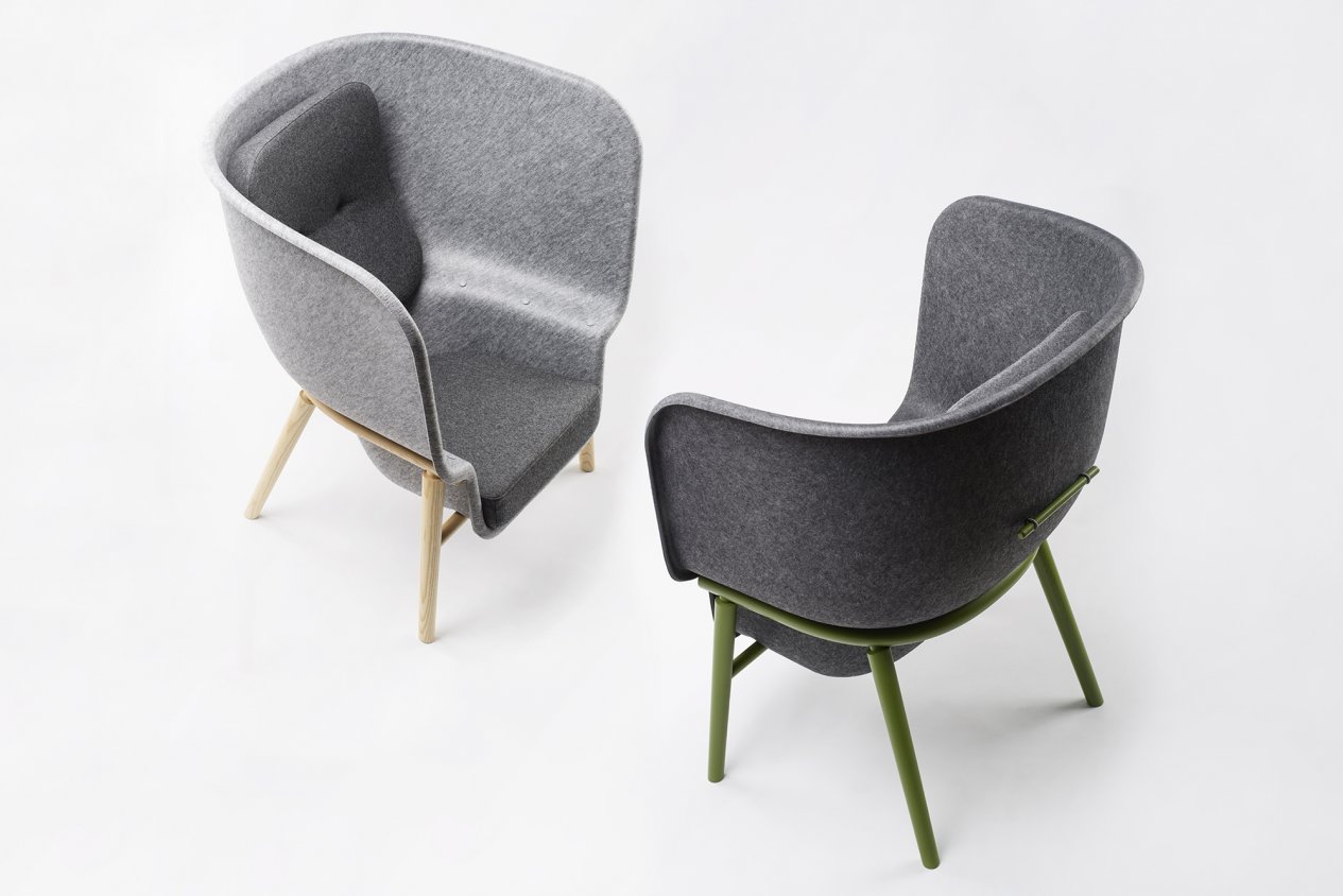 Pod PET Felt chair UP kantoorinrichting Privacy Fauteuil Felt Chair