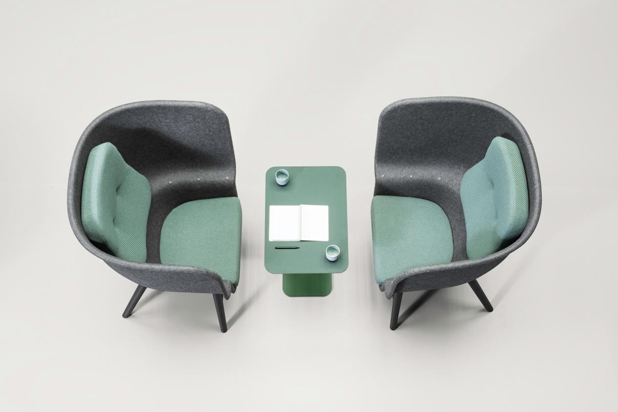 Pod PET Felt chair | UP kantoorinrichting | Privacy Fauteuil | Felt Chair